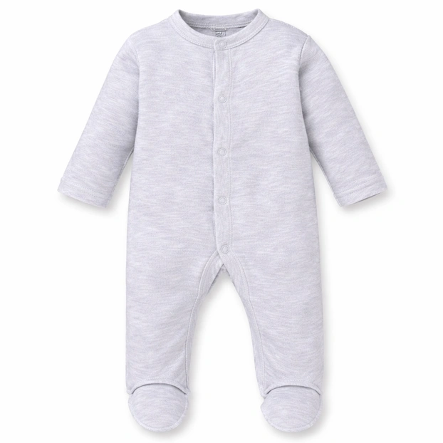 Детский комбинезон уни, р.46-48 см, интерлок, серый меланж. фото Татошка