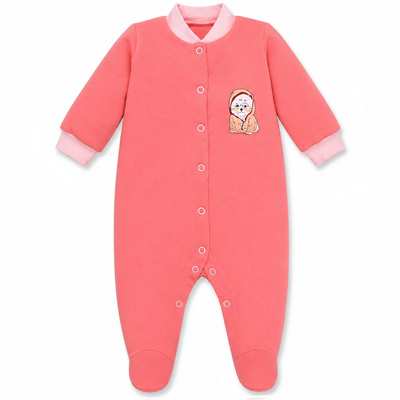 Детский комбинезон для девочки, р.62-86 см, футер, розовый