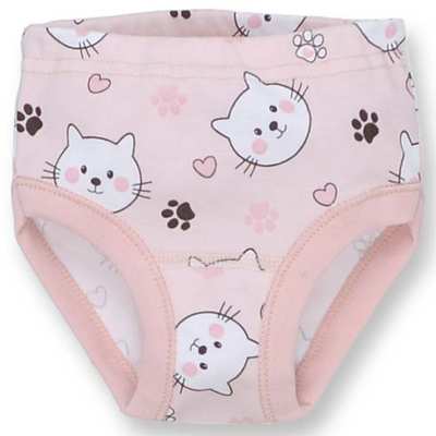 Труси класичні для дівчинки, 80-116см, Рібана 100% бавовна, рожевий з принтом