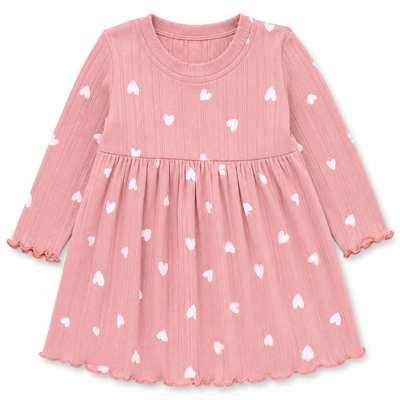 Дитяча сукня, р.98-122 см, кашкорсе, рожевий з принтом