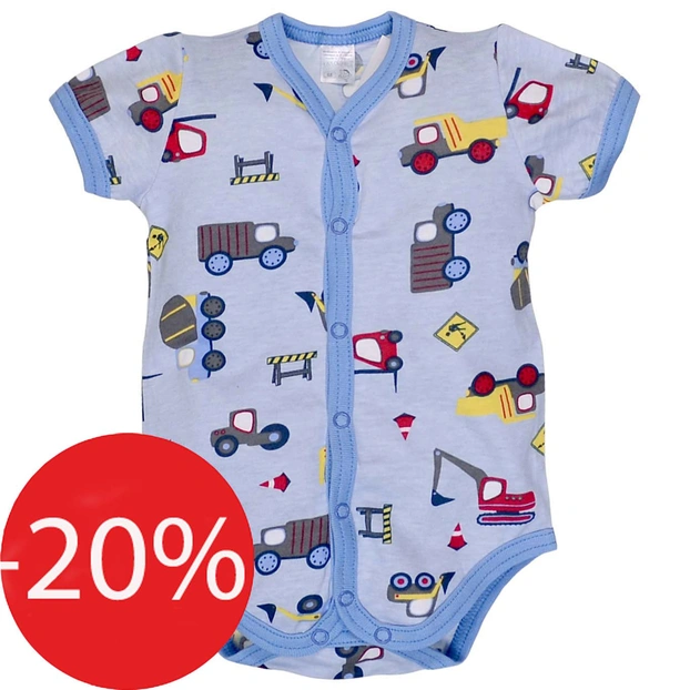 Боді для хлопчика, 56-74 см, кулір 100% бавовна, блакитний з принтом фото Татошка