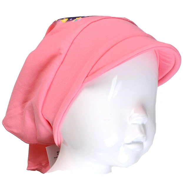 Детская шапочка, р 48-50 г, интерлок, розовый с аппликацией фото Татошка