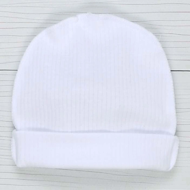 Детская шапочка, р 36-42 г, кашкорсе, белая фото Татошка