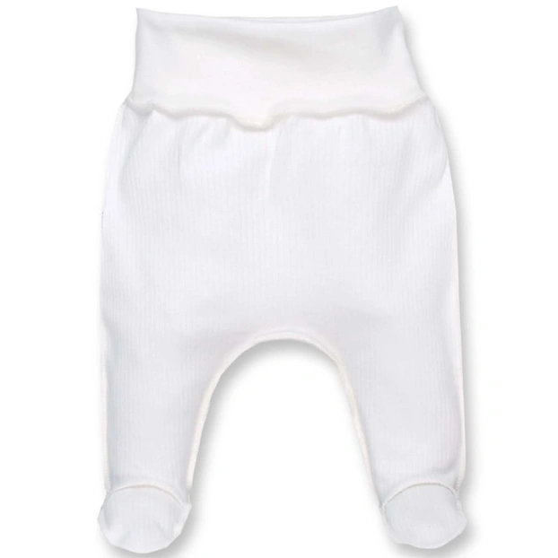 Повзунки на резинці уні, 56-62см, інтерлок рапорт, молочний фото Татошка