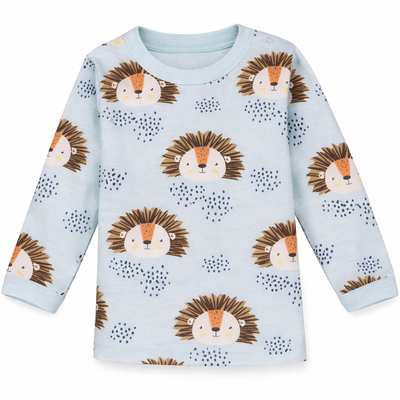 Дитяча кофточка уні, р.74-116 см, рібана, голуба з принтом