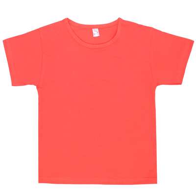 Футболка для дівчинки, р.122-146 см, кулір з еластаном, помаранчева