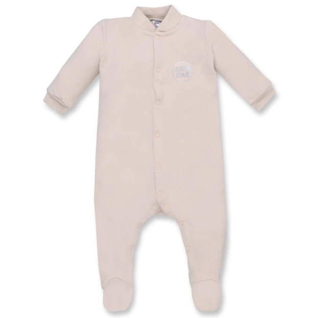 Дитячий комбінезон  уні, р.62-74 см, футер, бежевий фото Татошка