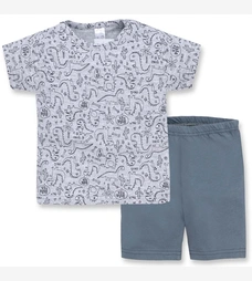 Комплект дитячий для хлопчика, р.86-92 см, кулір, сірий меланж фото на tatoshka.ua