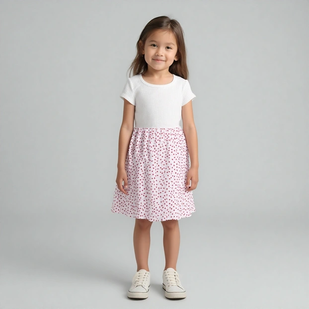 Дитяча сукня, р.92-104 см, муслін, біла з принтом фото Татошка