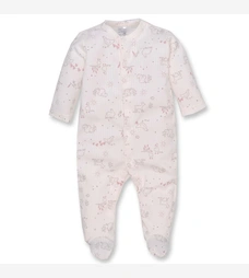 Дитячий комбінезон для дівчинки, р.62-74 см, інтерлок 'рапорт', молочний з принтом фото на tatoshka.ua