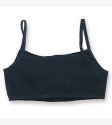 Дитяча майка-топ для дівчинки, р.122-164 см, рубчік (кашкорсе), чорний фото на tatoshka.ua