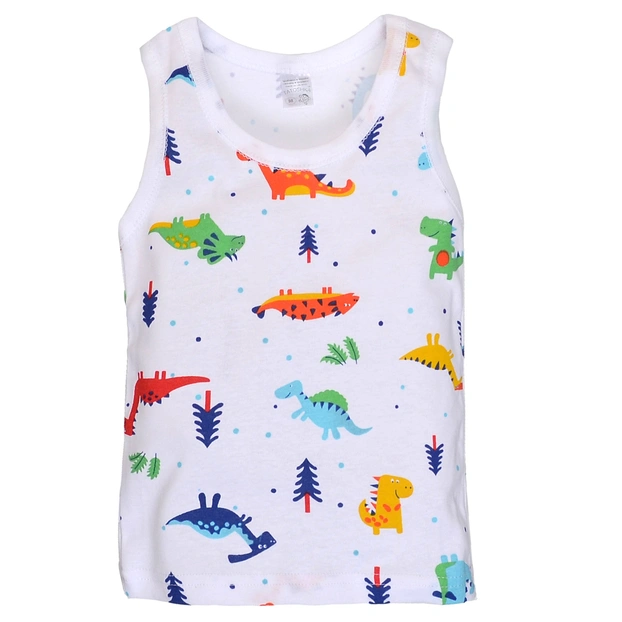 Дитяча майка для хлопчика, р.92-122 см, рібана, біла з принтом фото Татошка