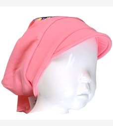 Детская шапочка, р 48-50 г, интерлок, розовый с аппликацией фото на tatoshka.ua