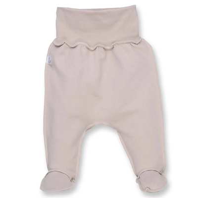 Повзунки на резинці уні, 56см, футер, бежевий