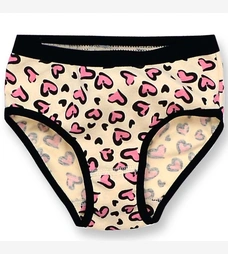 Труси класичні для дівчинки, 98-146 см, мультіріп 100% бавовна, молочні з принтом фото на tatoshka.ua