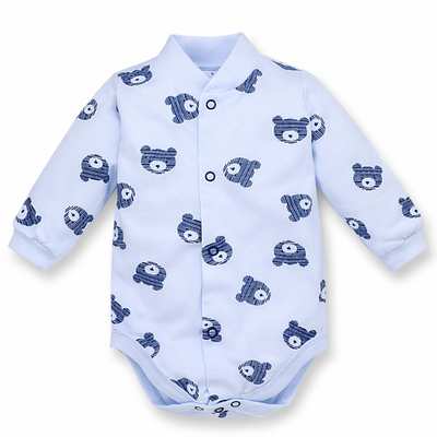 Боді уні, 62-74см, Футер 100% бавовна, блакитний с принтом