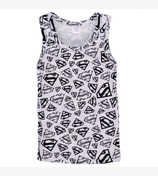 Дитяча майка для хлопчика, р.92-140 см, рібана, сірий меланж з принтом фото на tatoshka.ua