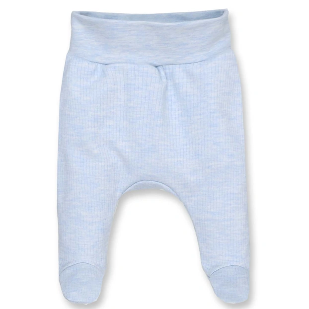 Повзунки на резинці уні, 56-62см, інтерлок рапорт, голубі фото Татошка