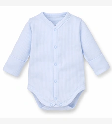 Напівкомбінезон уні, 46-56 см, інтерлок  рапорот 100% бавовна, блакитний, ручка 'трансформер' фото на tatoshka.ua