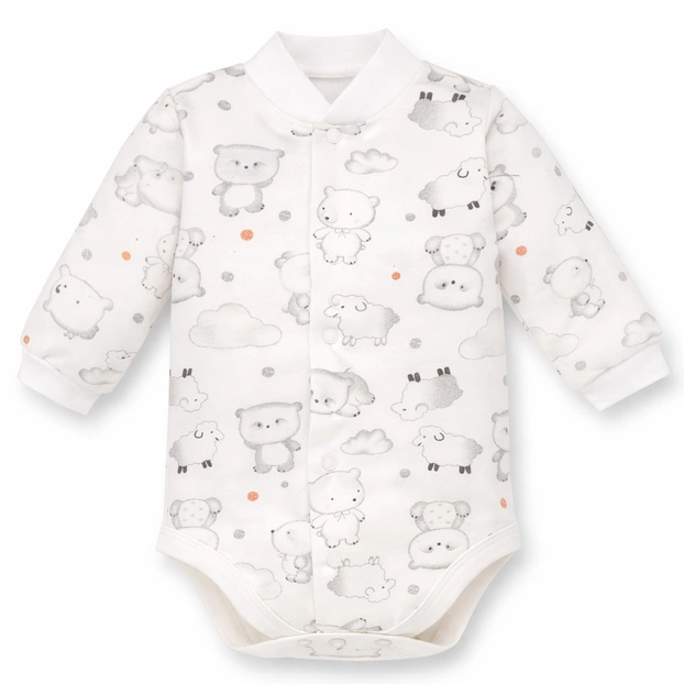 Боди уни, 62-74см, Футер 100% хлопок, молочный с принтом фото Татошка