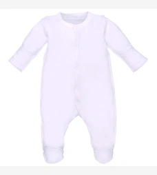 Дитячий комбінезон уні р.50-56 см,  інтерлок з підчесом, білий фото на tatoshka.ua