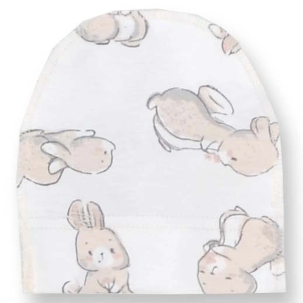 Дитяча шапочка, р.36-42 р, інтерлок, молочний з принтом фото Татошка