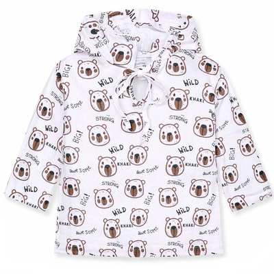 Дитяча туніка, р.80-110 см, муслін ,білий з принтом