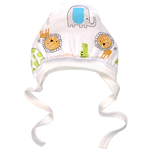 Детский чепчик уни, футер, белый с принтом фото Татошка
