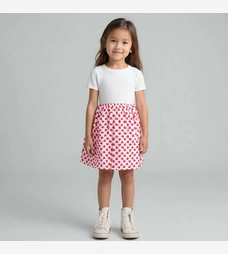 Дитяча сукня, р.110-134 см, муслін, біла з принтом фото на tatoshka.ua