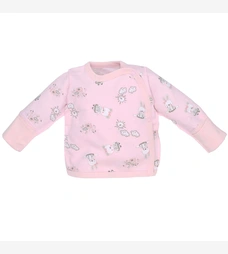 Распашонка для девочки, 50-62 см, футер 100% хлопок, розовый с принтом фото на tatoshka.ua