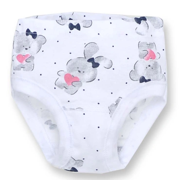 Труси класичні для дівчинки, 98-116см, Рібана, білий з принтом фото Татошка