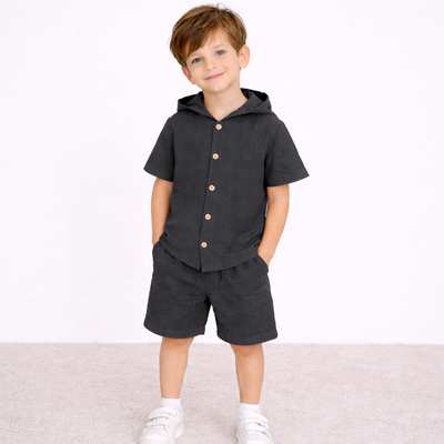 Комплект дитячий уні, р.116-134 см, муслін, сірий