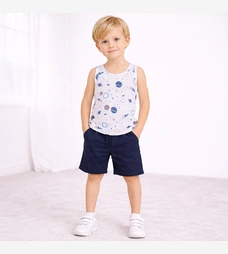 Дитяча майка для хлопчика, р.80-152 см, рібана, блакитний з принтом фото на tatoshka.ua