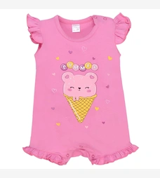 Боді для дівчинки, 68-98см, кулір, рожевий з аплікацією фото на tatoshka.ua