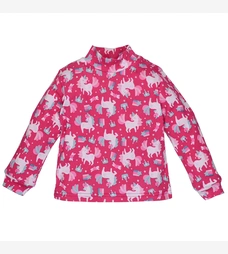 Дитячий гольф для дівчинки, р.86-116 см, рібана, рожевий з принтом фото на tatoshka.ua