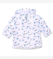 Дитяча туніка, р.80-110 см, муслін ,білий з принтом фото на tatoshka.ua