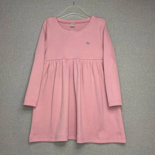 Дитяча сукня, р.92-122 см, рубчик (кашкорсе), пудровий фото Татошка