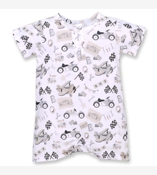 Пісочник уні, 80-86см, муслін 100% бавовна, білий з принтом фото на tatoshka.ua