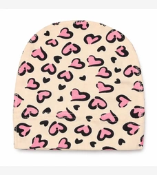 Детская шапочка, р.36-42 г, интерлок, бежевая с принтом фото на tatoshka.ua