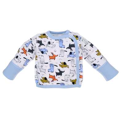 Льоля уні, 50-62 см, футер 100% бавовна, біла з принтом