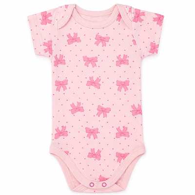 БодиБоди уни, 68-92 см, рибана, розовая с принтом.