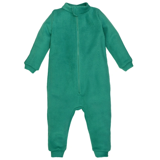 Детский комбинезон уни, р.80-110 см, флис, зеленый фото Татошка