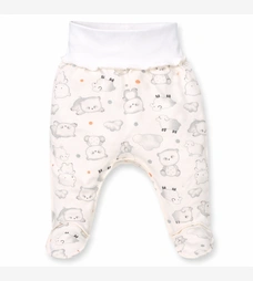 Повзунки на резинці уні, 56-62см, футер, молочні з принтом фото на tatoshka.ua