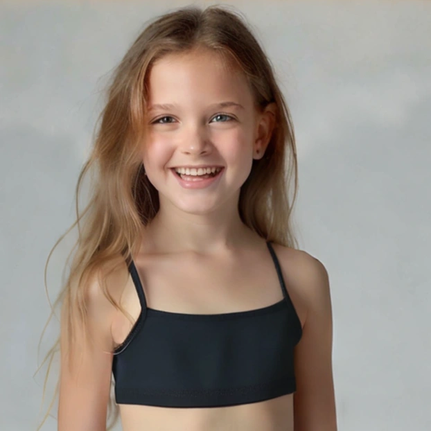 Дитяча майка-топ для дівчинки, р.116-164 см, кулір з еластаном, чорна фото Татошка