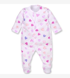 Дитячий комбінезон для дівчинки, р.56-62 см, інтерлок , білий з принтом фото на tatoshka.ua