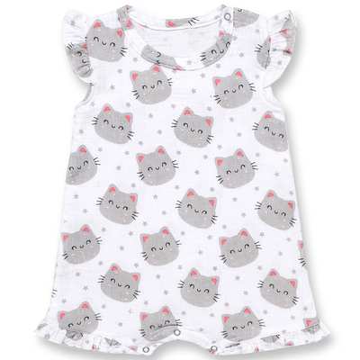 Пісочник для дівчинки, 80-86см, муслін, білий з принтом