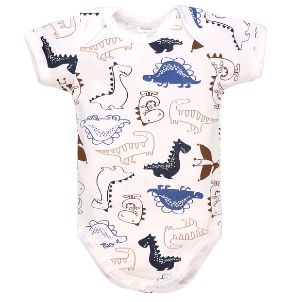 Боді уні, 68-98 см, рібана , біла з принтом фото Татошка