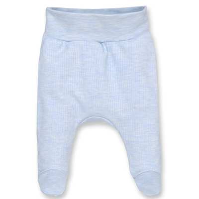 Повзунки на резинці уні, 56-62см, інтерлок рапорт, голубі