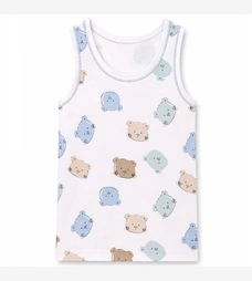 Дитяча майка уні р.74-152 см, рібана, біла з принтом фото на tatoshka.ua