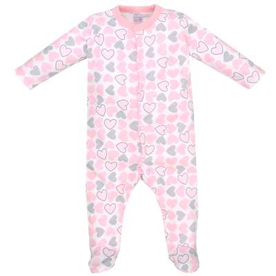 Детский комбинезон для девочки, р.62-86 см, интерлок, белый с принтом.